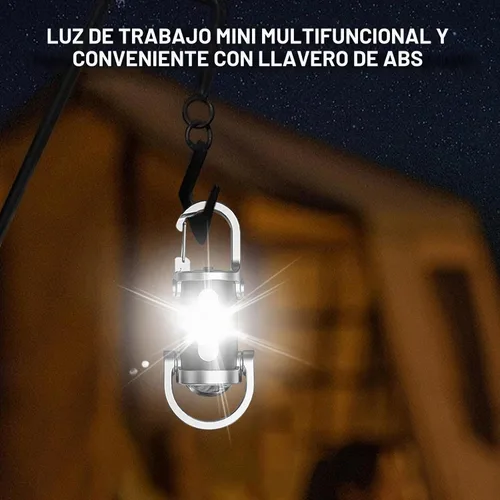 Vista 8 de Paquete de 2 Linternas Recargables para Llavero, Mini Linterna para Llavero EDC con 6 Modos de Luz Impermeable, Luz de Bolsillo Compacta COB