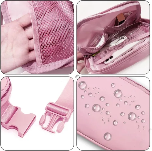 Vista 50 de Riñonera, bolsa para cinturón, correa ajustable ajustable de 40 pulgadas, para mujeres y hombres