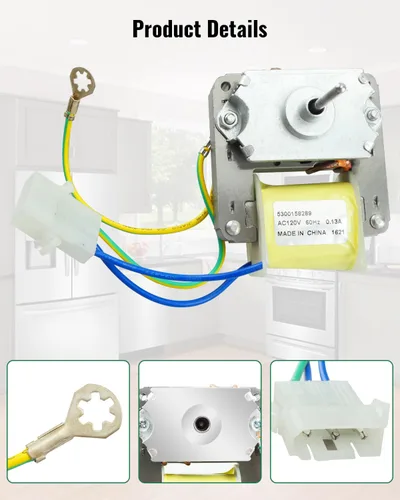 Vista 3 de 5300158289 El motor del ventilador del evaporador del refrigerador reemplaza AP2134901 2539758091 218322200 218661700 218718403 218878700 218878701