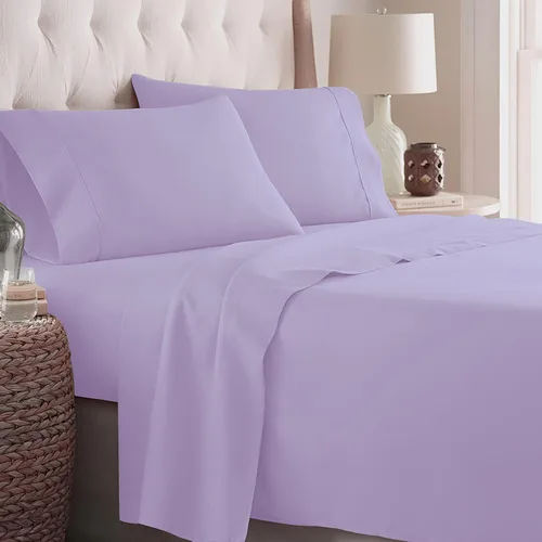 Vista 17 de Danjor Linens - Juego de sábanas tamaño completo para adolescentes, sábanas premium de hotel con 4 fundas de almohada, microfibra cepillada ligera