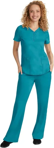 Vista 3 de Healing Hands Pantalón de hospital de etiqueta púrpura para mujeres modelo Taylor 9095 2 con cordón y 2 bolsillos
