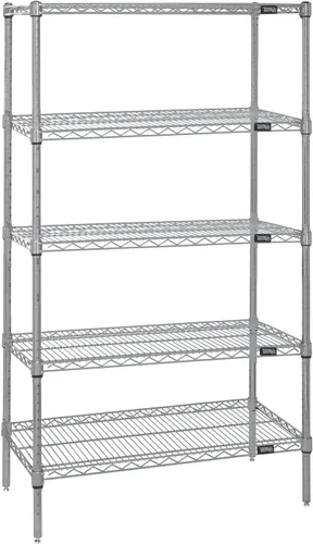 Vista 54 de Quantum Storage Systems WR74-1824BK Kit de inicio para estantería de alambre de 4 niveles de altura de 74 pulgadas, acabado negro, 18 pulgadas