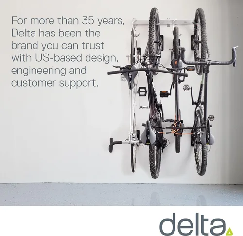 Vista 6 de Delta Cycle - Soporte de pared para bicicleta de garaje - Perchas de bicicleta para garaje - Estante de almacenamiento de bicicletas para MTB