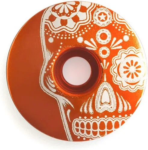 Vista 2 de Sugar Skull (a través del ojo) 1 1/8" tapa para auriculares de bicicleta