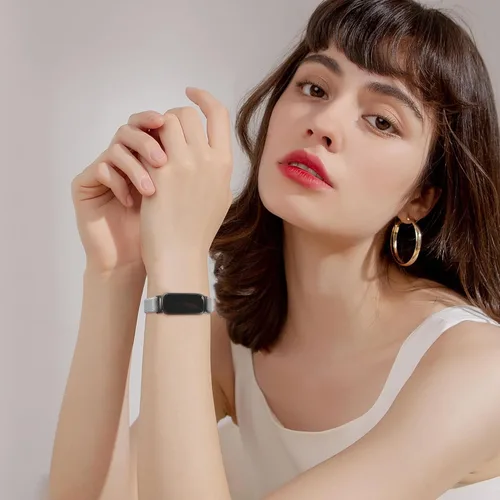 Vista 5 de Paquete de 5 correas elásticas de nailon compatibles con Fitbit Inspire 3 para mujeres y hombres, correa deportiva elástica ajustable suave