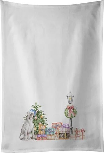 Vista 64 de Caroline's Treasures CK8100WTKT - Juego de 2 toallas de cocina con diseño de bulldog francés con diseño de país de las maravillas navideñas