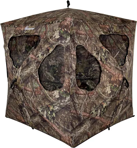 Vista 2 de Ameristep Silent Brickhouse Wide Bottom / FIRE Retardant / 75X75X66 Footprint / 80" Shooting Width/MO Country DNA XL
