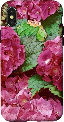 Vista 5 de iPhone 12 mini Rosa Hortensia Flor Estética