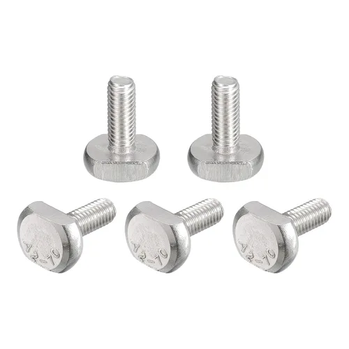 Vista 22 de uxcell Pernos de ranura en T, 5 piezas M5x16mm ranura en T Pernos deslizantes Pernos deslizantes 304 Tornillos en forma de T de acero inoxidable