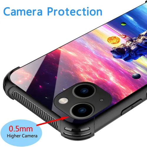 Vista 5 de ZHEGAILIAN Funda compatible con iPhone, diseño de astronautas de estrellas para hombres y niños, diseño de patrón a prueba de golpes, antiarañazos