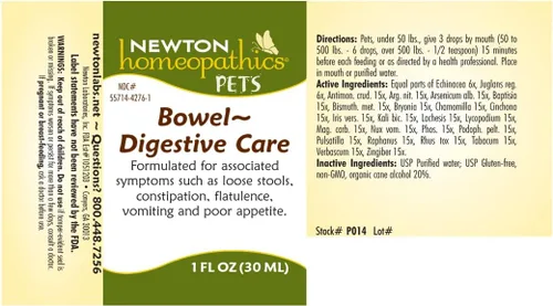 Vista 2 de Newton Homeopathics Mascotas intestinales ~ Cuidado digestivo - 1 Oz Líquido