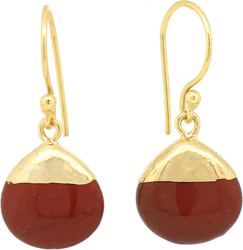 Vista 20 de Gempires - Pendiente de gancho de pera natural, pendiente de meditación, joyería hecha a mano, regalo para ella