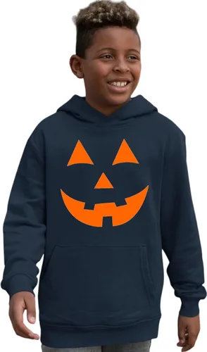 Vista 32 de Go All Out Jack O Lantern Pumpkin Face Halloween Divertida sudadera con capucha para hombre y mujer Naranja