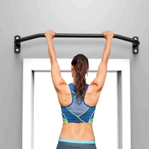 Vista 2 de Barras de dominadas para montar en la pared, barra horizontal segura y estable para puerta, equipo de fitness de fuerza muscular familiar, carga