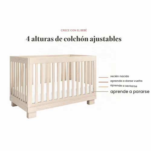 Vista 9 de Babyletto Modo Cuna convertible 3 en 1, color natural lavado