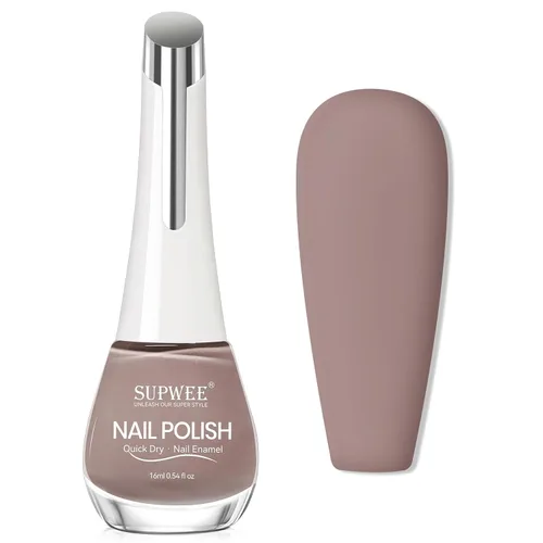 Vista 11 de Esmalte de uñas nude de secado rápido, 0.63 onzas líquidas, esmalte de uñas regular de secado rápido, esmalte de uñas de alto brillo para otoño
