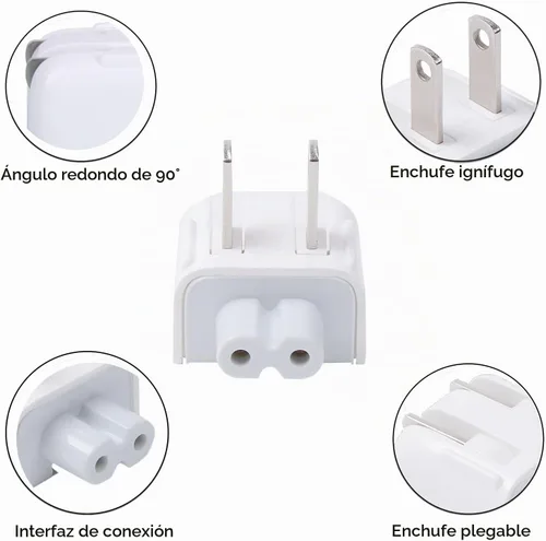 Vista 7 de Adaptador de enchufe de CA para MacBook Adaptador de pared Adaptador de corriente de enchufe de corriente para Mac Cargador de viaje Enchufe