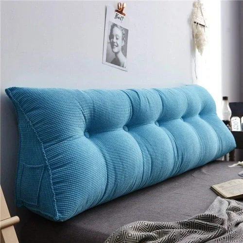 Vista 2 de Cojín triangular de cuña para respaldo de cama, almohada de apoyo de posicionamiento, almohada de lectura para sofá cama, oficina, almohadilla