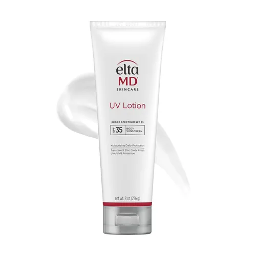 Vista 6 de EltaMD Loción UV Protector solar corporal, SPF 30+ Protector solar, loción corporal con SPF Hecho con óxido de zinc y ácido hialurónico
