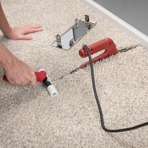 Vista 4 de Roberts 10-282G-2 Deluxe Heat Bond - Plancha para alfombras con base acanalada antiadherente, color rojo