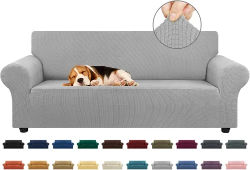 Vista 89 de KEKUOU Funda elástica para sofá biplaza, funda de sofá para sofá de 2 cojines (55-78 pulgadas), protector de muebles con parte inferior elástica