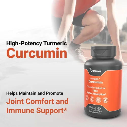 Vista 6 de Naturalis NovaSOL Curcumina de cúrcuma (5,550 mg equivalentes de curcuminoides por porción), clínicamente probado con una mejor absorción 185 veces