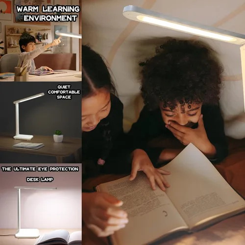 Vista 6 de R RUCKERCO Lámpara de Escritorio LED Lámpara de Escritorio Regulable Luz de Lectura Lámpara de Estudio 3 Modos de Iluminación, Accesorios