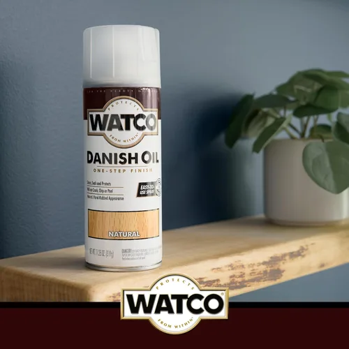 Vista 5 de Watco Aceite Danés Acabado para Madera en Aerosol, 11.25 oz, Natural