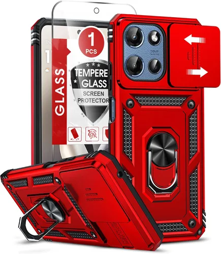 Vista 127 de LeYi Funda para Moto G Stylus 2022 4G (no compatible con 5G), funda para Moto G Stylus con 2 protectores de pantalla, funda protectora de grado Oro