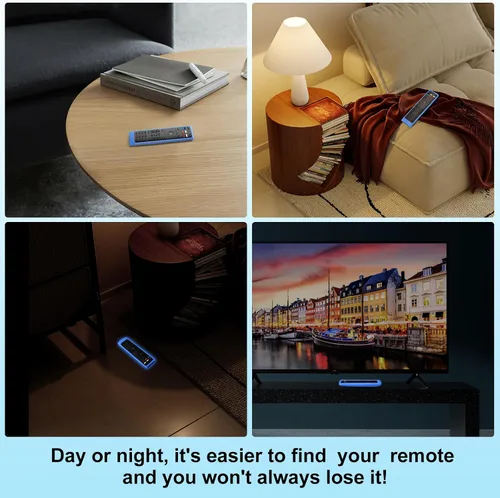 Vista 5 de Funda de silicona para mando a distancia de Vizio Smart TV XRT136/XRT140 (Azul brillante)