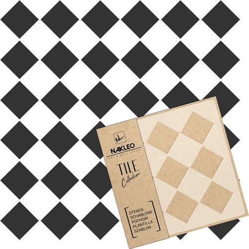 Vista 16 de NAKLEO Aldeia - Plantilla de plástico reutilizable para azulejos, 3.9 x 3.9 pulgadas, triángulo de estrella repetitivo, geométrico marroquí, bloque