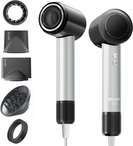 Vista 8 de Secador de pelo profesional con difusor para cabello rizado, secador iónico negativo de 1,312.3 ft para secado rápido, motor sin escobillas de alta