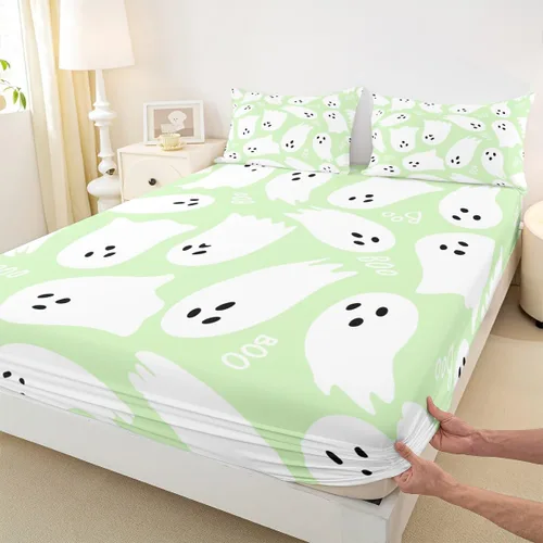 Vista 25 de Juego de ropa de cama con estampado de leopardo, tamaño individual, juego de cama de guepardo africano para decoración de dormitorio