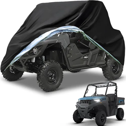 Vista 10 de NEVERLAND Fundas UTV de 2 plazas, lado a lado, impermeable, para exteriores, con bandera estadounidense, compatible con Polaris Ranger RZR Can-Am