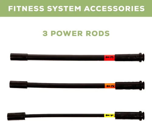 Vista 2 de AB Doer 360 Accesorio - Juego de 3 varillas de potencia - Ideal para añadir resistencia adicional a tu entrenamiento
