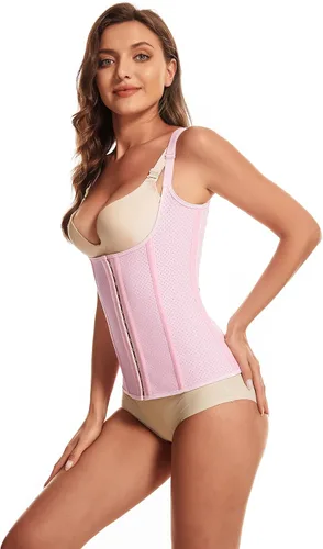 Vista 2 de Entrenador de cintura de látex para mujer, corsé de entrenamiento deportivo bajo el busto, faja moldeadora de reloj de arena