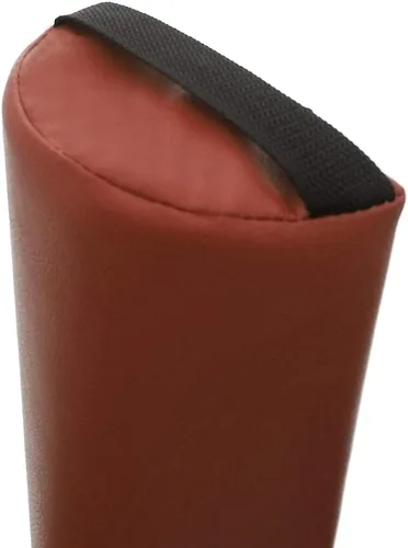 Vista 2 de Mesa de masaje de lujo de gran tamaño de 6 pulgadas de diámetro, media almohada de 25 pulgadas, color burdeos