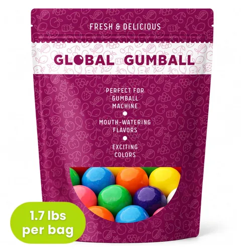 Vista 3 de Bolas de chicle para repuestos de máquina de chicles - Bolas de goma de mascar de frutas surtidas de 1 pulgada - 1.7 libras Chicle para niños