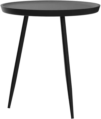 Vista 6 de MH London Mesa auxiliar moderna, mesa auxiliar Dilan de tres pines. Mesita de noche pequeña hecha a mano de diseño exclusivo. Mesa auxiliar redonda