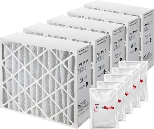 Vista 9 de Filtros de horno de 20 x 25 x 4, repuesto de filtro FC100A1037, medios de filtro Merv 11 con bolsa de eliminación Homequip (paquete de 2)
