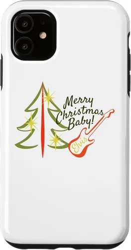 Vista 5 de iPhone 14 Elvis Presley Oficial Feliz Navidad Baby! Funda Elvis