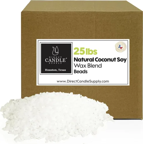 Vista 8 de Perlas de cera de coco y soja para hacer velas 5 libras de pastillas de cera de coco y soja para la fabricación de velas Mezcla suave