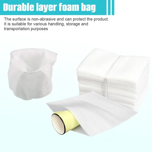 Vista 8 de Vipolish 100 bolsas de espuma de polietileno blanco de 3.9 x 5.9 pulgadas para embalar artículos frágiles