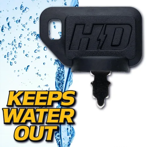 Vista 2 de HD Switch Interruptor de llave de encendido para arranque que reemplaza a John Deere 110 112 120 140 200 208 210, con 3 llaves y accesorios