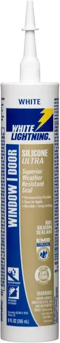 Vista 5 de White Lightning W31104510 Sellador de silicona para ventanas y puertas, aluminio, 10 onzas líquidas