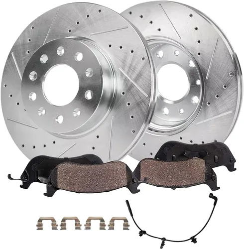 Vista 15 de Detroit Axle - Juego de pastillas de freno para pinza de freno delantera izquierda de repuesto para Express Savana 1500 2500 Tahoe Astro Yukon
