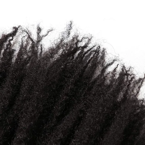 Vista 7 de 1 paquete de 18 pulgadas Marley trenzado de cabello trenzado Marley Twist Braids Hair Long Afro Kinky Marley para Butterfly Locs Crochet Hair (1B#)