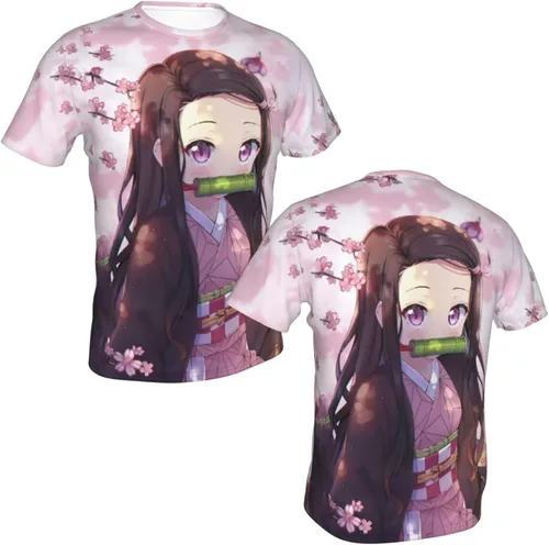 Vista 4 de Camiseta casual con impresión 3D para adultos, unisex, cosplay, anime o hombres y mujeres