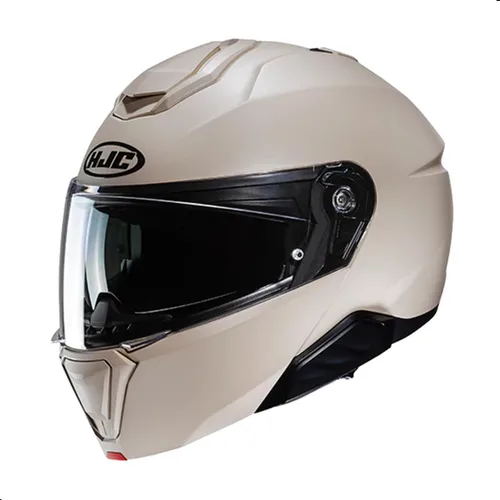 Vista 2 de Casco modular sólido para motocicleta HJC i91 con protector HJ-33 Pinlock, aprobado por DOT (Negro, X-Pequeño)