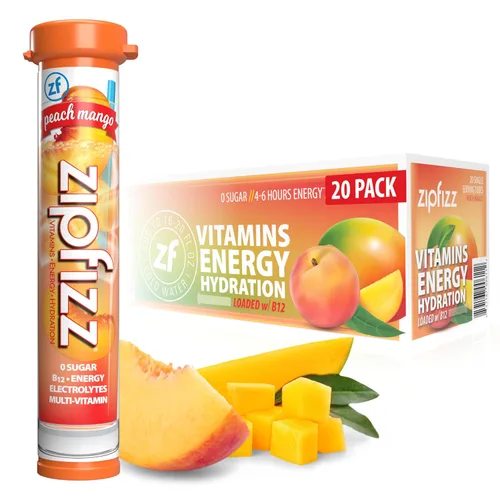 Vista 17 de Zipfizz Bebida energética diaria en polvo, Berry, paquete de 12 Energía sostenida 3-en-1, hidratación rápida y vitaminas esenciales Sin azúcar